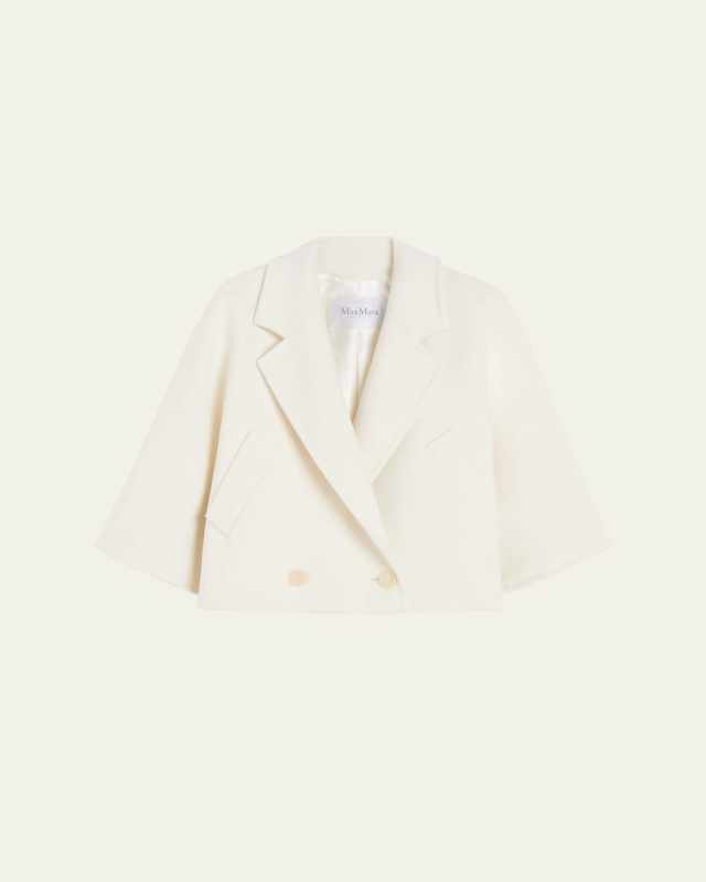 Galea Wool-Cashmere Double-Breasted Short Coat